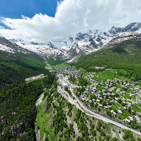 Helles, Chalet-Stil Apartment Mit Allalinblick Saas-Fee Exterior foto