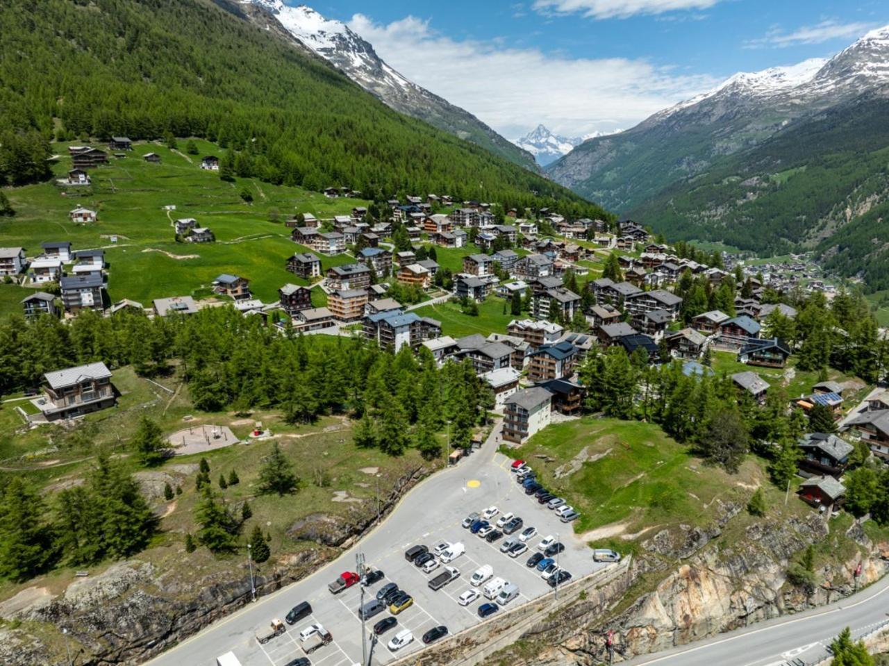 Helles, Chalet-Stil Apartment Mit Allalinblick Saas-Fee Exterior foto