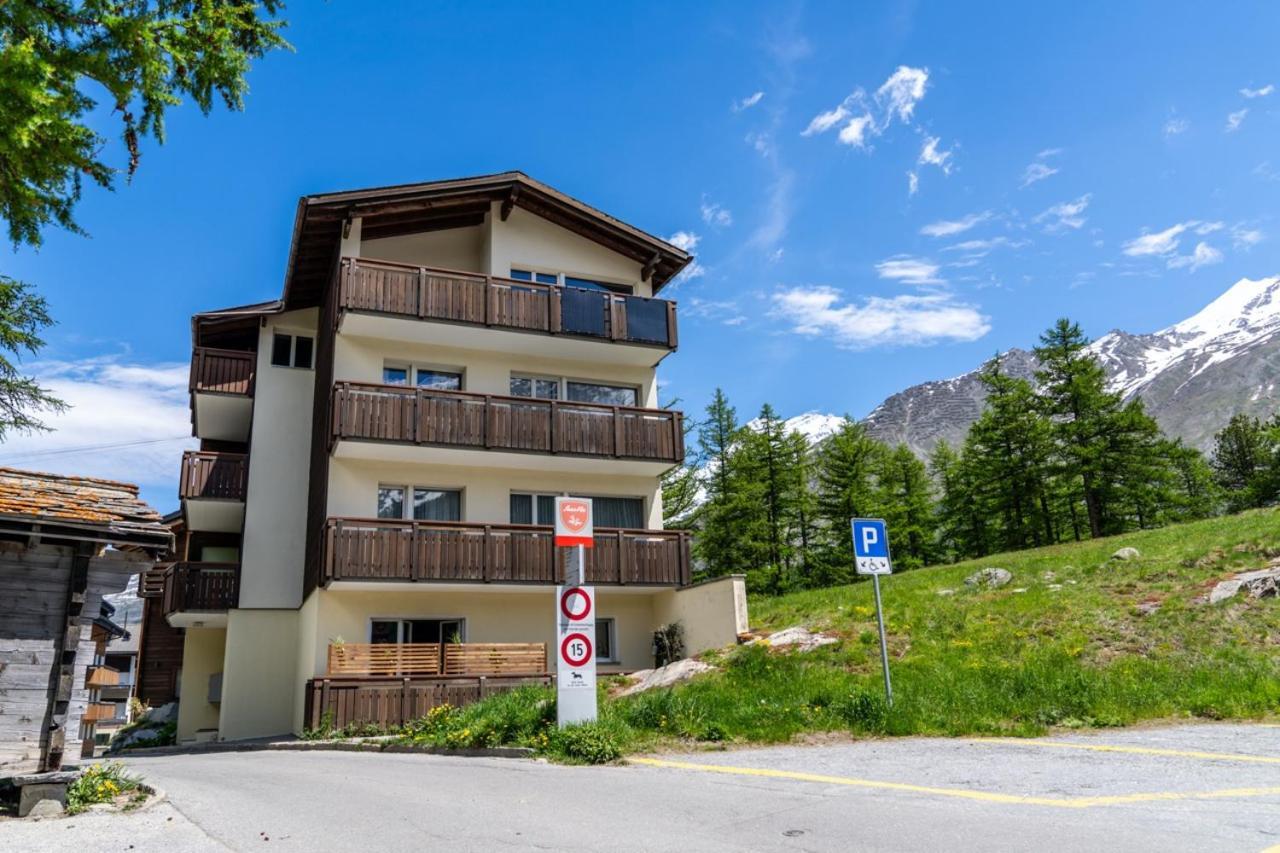 Helles, Chalet-Stil Apartment Mit Allalinblick Saas-Fee Exterior foto